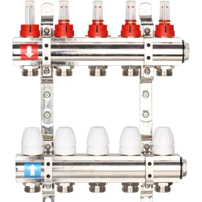 Коллектор регулируемый с расходомерами GAPPO G423,6 6-вых. X1